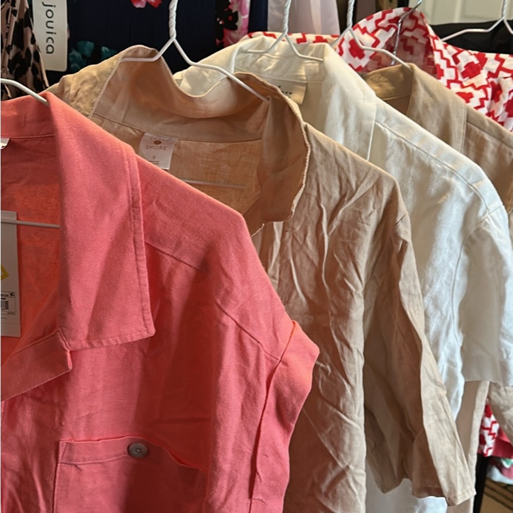 Basic Editions Pink Long Sleeve Dress